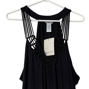 Dotti Swim Coverup - Black Sleeveless, V-neck - NWT Size XL